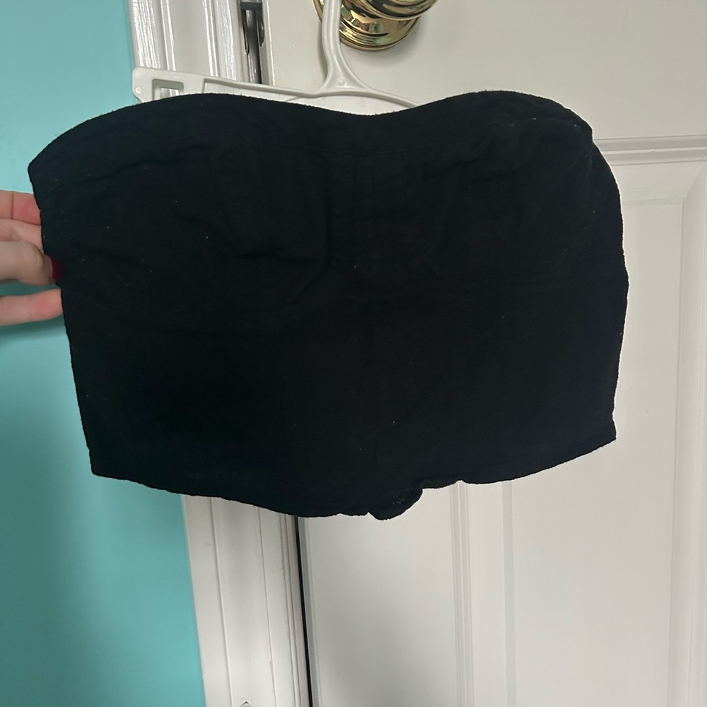 Black Strapless Top